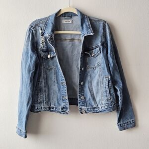 Refuge Women’s Denim Jacket Medium Wash Blue Jean Trucker Jacket Size Small S